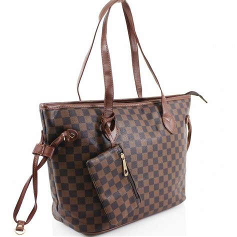 lv checkered tote